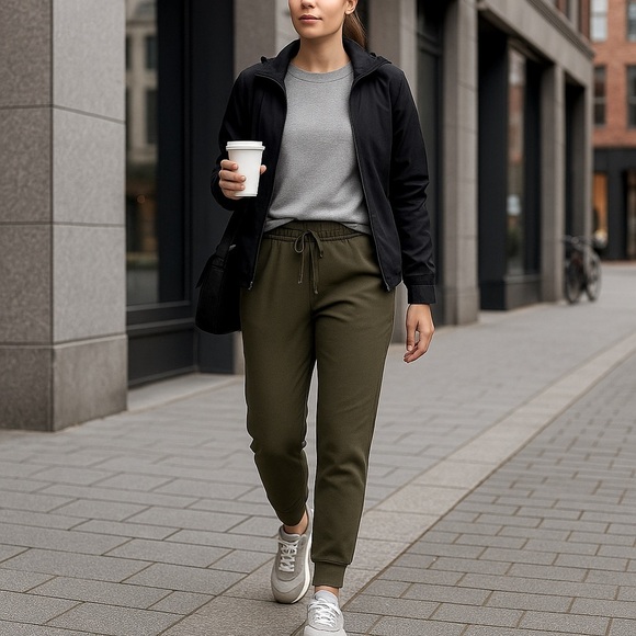 Lululemon Stretch High-Rise Joggers | Olive Green | Size 2 - Picture 1 of 15
